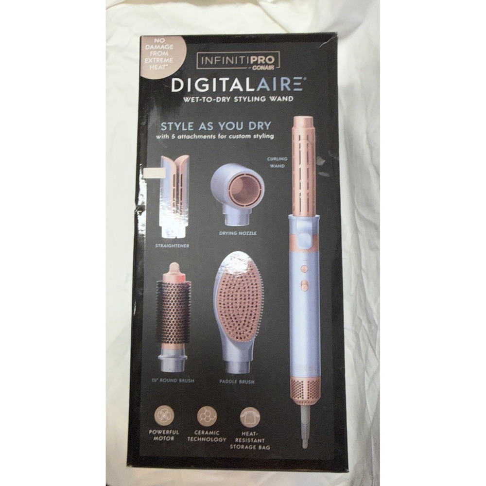 InfinitiPRO by Conair DigitalAIRE Plus Straightener and Bag Multipurpose Hair